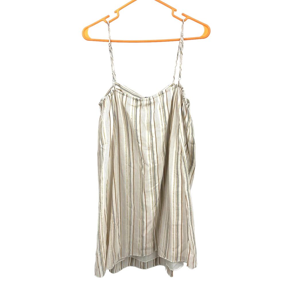 Gianni Bini Sedona Sunset Rose Babydoll Cream Cotton Linen Blend Dress Small New - Picture 7 of 9